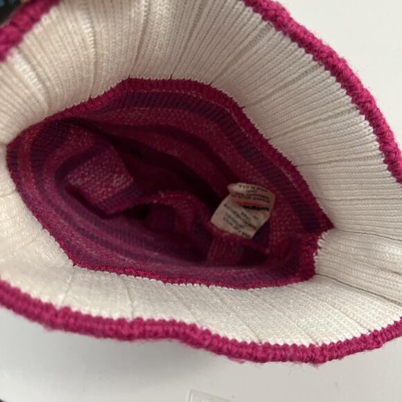Vintage Wigwam Hat Beanie Pink Wool Knit Made USA Winter Ski Womens 80s USA - Picture 4 of 12